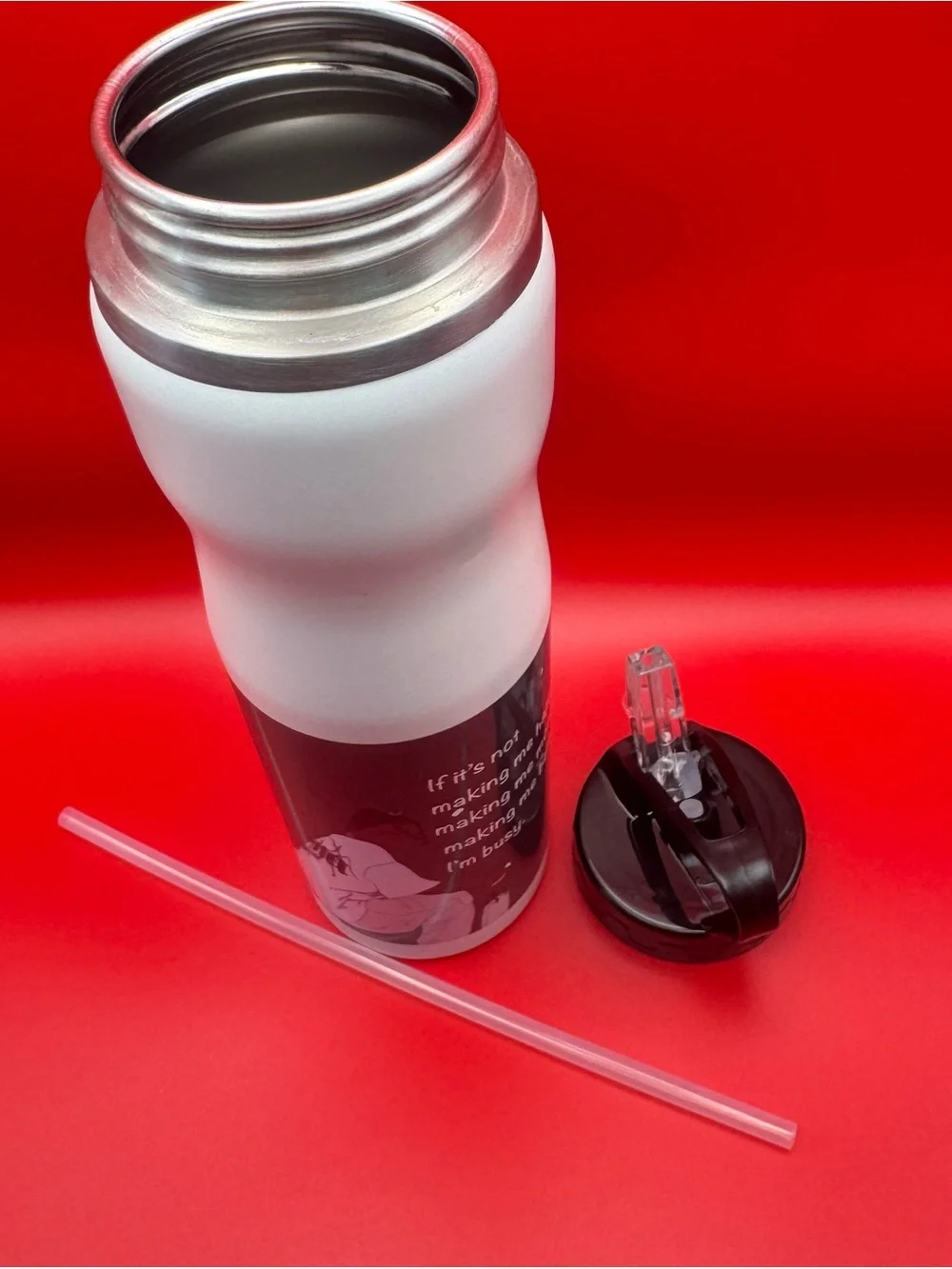 CUSTOM Sport Insulated Water Bottle with Straw